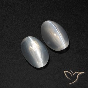 Shop natural 2.44ct Blanc clair Sillimanite œil de chat gems, ovale, from Madagascar at GemSelect. In stock, global shipping!