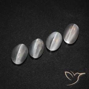 Shop natural 4.26ct Blanc clair Sillimanite œil de chat gems, ovale, from Madagascar at GemSelect. In stock, global shipping!