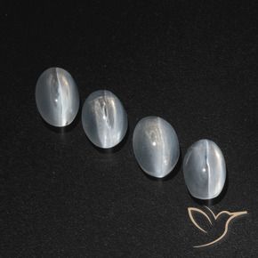Shop natural 4.68ct Blanc clair Sillimanite œil de chat gems, ovale, from Madagascar at GemSelect. In stock, global shipping!