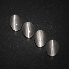 Achetez naturel ct gris sillimanite cat's eye gems, coupe ovale, en provenance madagascar chez gemselect. en stock, livraison internationale!