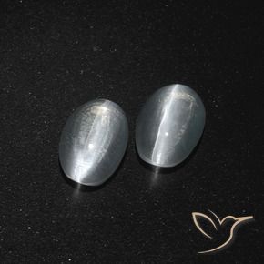 Shop natural 2.60ct Blanc clair Sillimanite œil de chat gems, ovale, from Madagascar at GemSelect. In stock, global shipping!