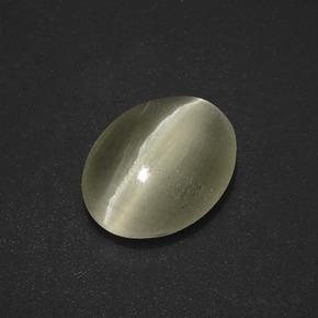 Sillimanite cat's eye marron naturelle coupe ovale, 3,01 ct, translucide