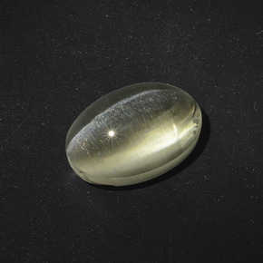 Sillimanite cat's eye marron naturelle coupe ovale, 5,56 ct, translucide