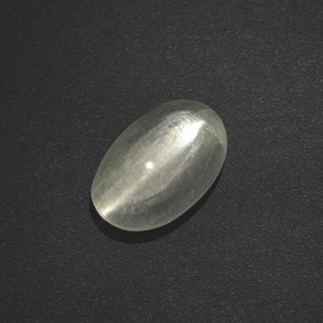 Sillimanite œil de chat Brun grisâtre naturelle Coupe ovale, 1.89 ct, Translucide