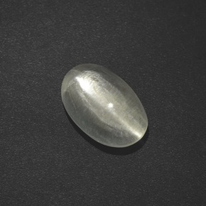 Sillimanite œil de chat Brun grisâtre naturelle Coupe ovale, 1.89 ct, Translucide