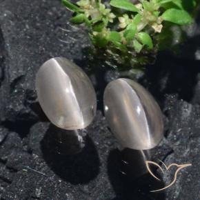 Shop natural 2.20ct Gris très clair Sillimanite œil de chat gems, ovale, from Madagascar at GemSelect. In stock, global shipping!