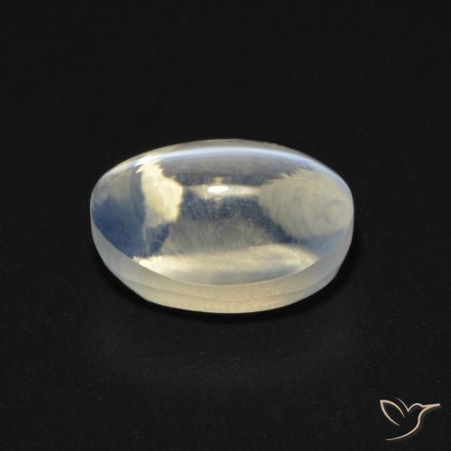 Sillimanite œil de chat Gris très clair naturelle Coupe ovale, 1.92 ct, Transparent