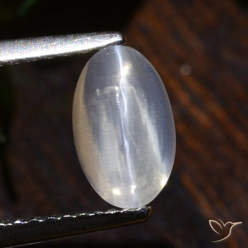 1.75ct Naturel Clair Sillimanite œil de chat, ovale, Transparent