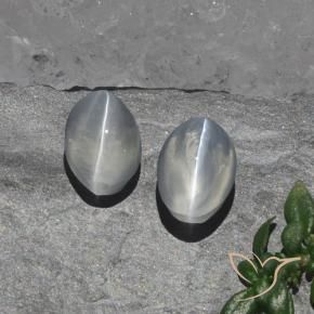 Shop natural 2.15ct Blanc clair Sillimanite œil de chat gems, ovale, from Madagascar at GemSelect. In stock, global shipping!