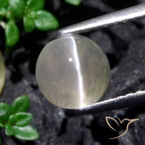 Sillimanite œil de chat Blanc chaud naturelle Tour, 1.53 ct, Translucide