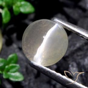 Sillimanite œil de chat Blanc chaud naturelle Tour, 1.53 ct, Translucide
