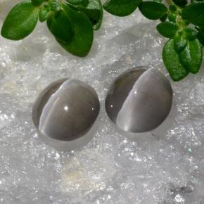 Achetez naturel 2.20ct Gris très clair Sillimanite œil de chat gems, Coupe ovale, En provenance Madagascar chez GemSelect. En stock, livraison internationale!