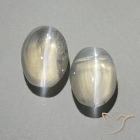 Shop natural 2.02ct Blanc chaud Sillimanite œil de chat gems, ovale, from Madagascar at GemSelect. In stock, global shipping!