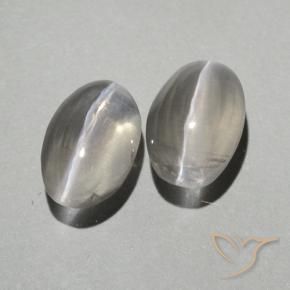 Shop natural 1.90ct Blanc chaud Sillimanite œil de chat gems, ovale, from Madagascar at GemSelect. In stock, global shipping!