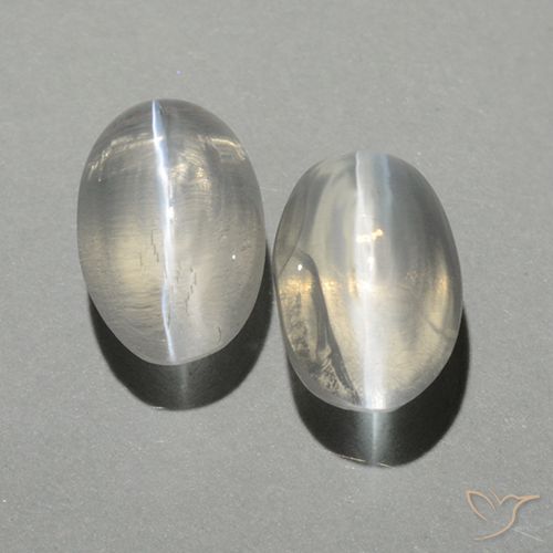 2.15ctw Naturel Blanc chaud Sillimanite œil de chat, ovale, Transparent