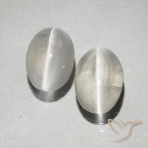 Shop natural 2.32ct Blanc chaud Sillimanite œil de chat gems, ovale, from Madagascar at GemSelect. In stock, global shipping!
