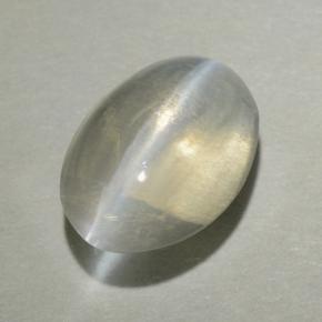 Sillimanite œil de chat Fumée naturelle Coupe ovale, 1.21 ct, Transparent
