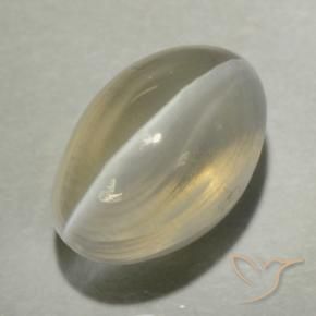 Sillimanite œil de chat Jaune clair naturelle ovale, 1.47 ct, Transparent
