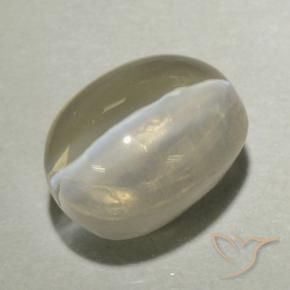 Sillimanite œil de chat Jaune clair naturelle ovale, 1.71 ct, Transparent