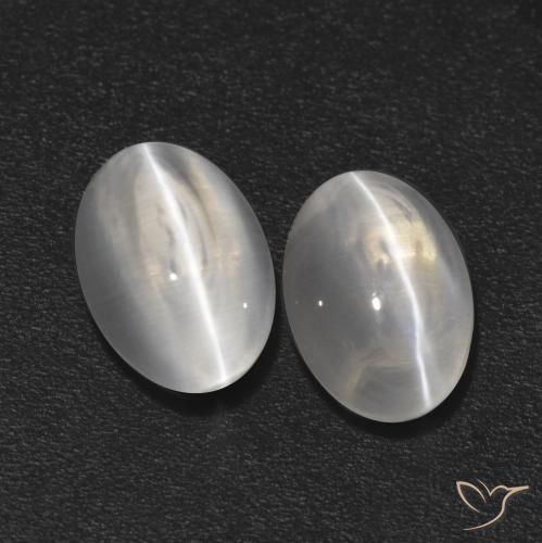 Shop natural 2.20ct Blanc clair Sillimanite œil de chat gems, ovale, from Madagascar at GemSelect. In stock, global shipping!