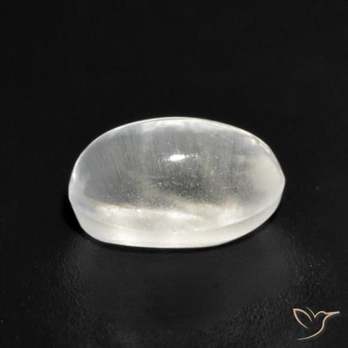 Sillimanite œil de chat Gris très clair naturelle ovale, 1.45 ct, Transparent