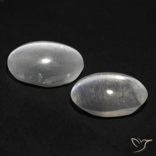 Shop natural 2.07ct Blanc clair Sillimanite œil de chat gems, ovale, from Madagascar at GemSelect. In stock, global shipping!