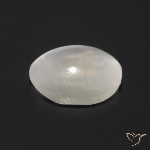 Sillimanite œil de chat Gris très clair naturelle ovale, 1.08 ct, Transparent