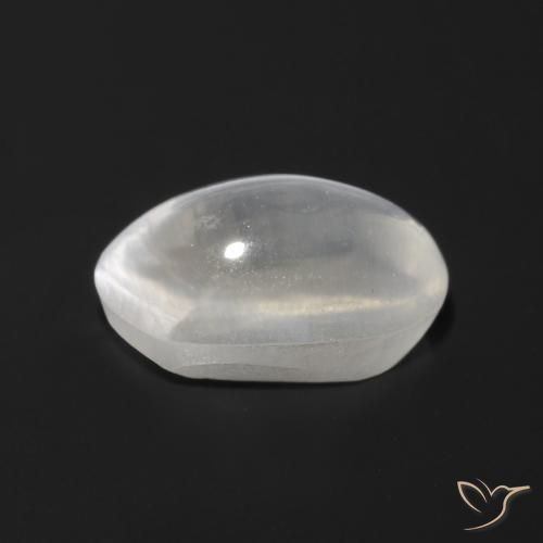 Sillimanite œil de chat Gris très clair naturelle ovale, 1.23 ct, Transparent