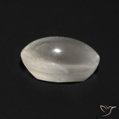 Sillimanite œil de chat Gris très clair naturelle ovale, 1.03 ct, Transparent