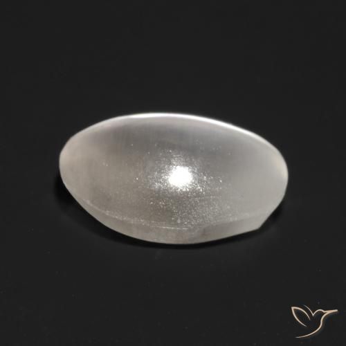Sillimanite œil de chat Gris très clair naturelle ovale, 1.00 ct, Translucide