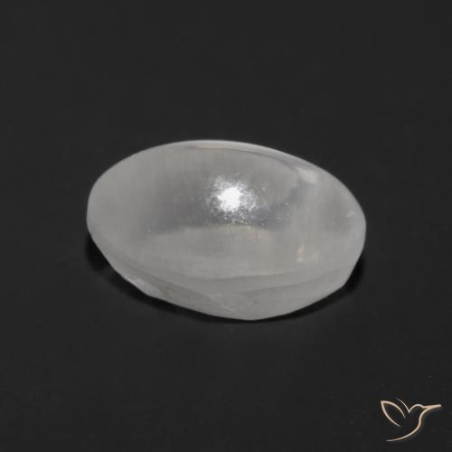 Sillimanite œil de chat Gris très clair naturelle ovale, 1.25 ct, Transparent