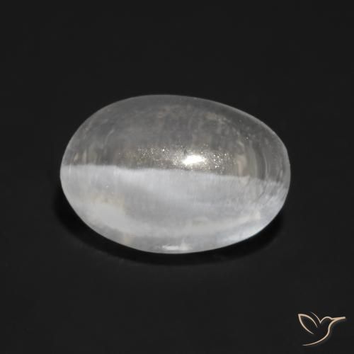 Sillimanite œil de chat Gris très clair naturelle ovale, 1.05 ct, Transparent