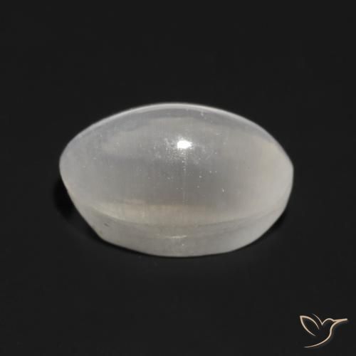 Sillimanite œil de chat Gris très clair naturelle ovale, 1.30 ct, Transparent