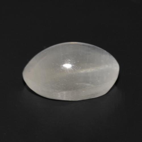Sillimanite cat's eye gris naturelle coupe ovale, 1,09 ct, transparent