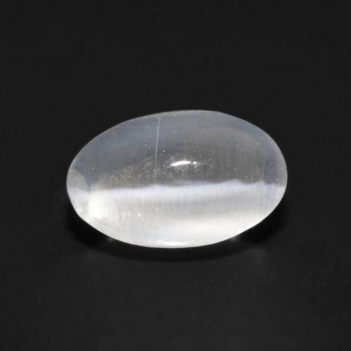Sillimanite œil de chat Blanc translucide naturelle Coupe ovale, 0.81 ct, Transparent