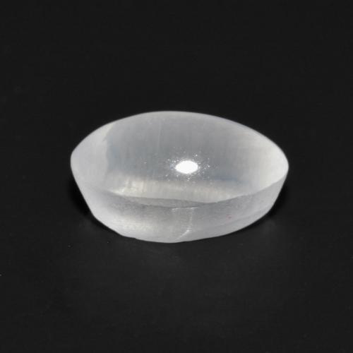 Sillimanite œil de chat Blanc translucide naturelle Coupe ovale, 0.81 ct, Transparent