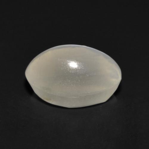 Sillimanite cat's eye gris naturelle coupe ovale, 1,17 ct, transparent