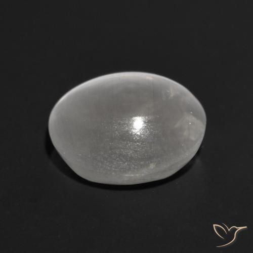Sillimanite œil de chat Gris très clair naturelle ovale, 1.23 ct, Transparent