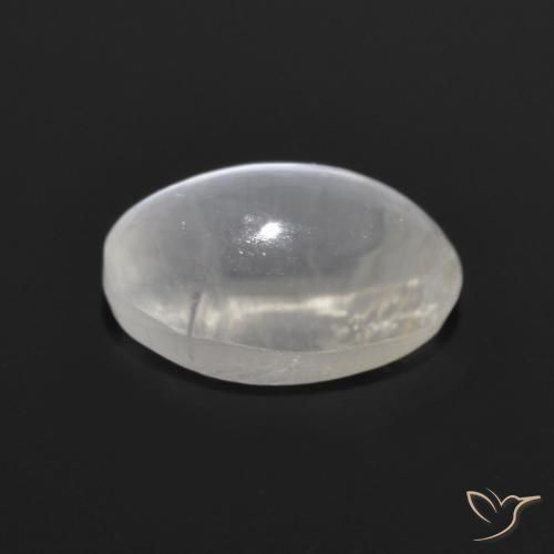 Sillimanite œil de chat Gris très clair naturelle ovale, 1.28 ct, Transparent