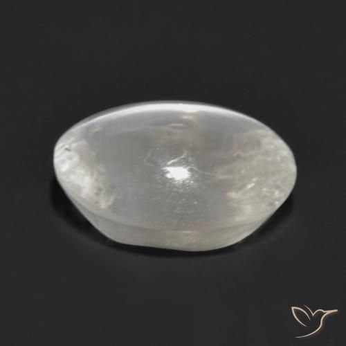 Sillimanite œil de chat Gris très clair naturelle ovale, 1.47 ct, Transparent