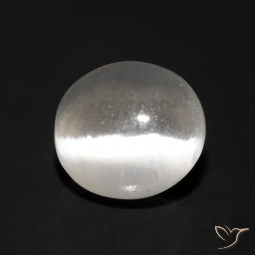 Sillimanite œil de chat Gris très clair naturelle ovale, 1.56 ct, Transparent