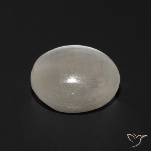 Sillimanite œil de chat Gris très clair naturelle ovale, 1.56 ct, Transparent