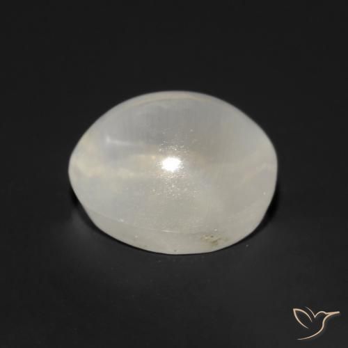 Sillimanite œil de chat Blanc chaud naturelle Tour, 1.57 ct, Transparent