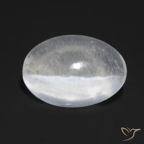 1.02ct Naturel Blanc translucide Sillimanite œil de chat, ovale, Transparent