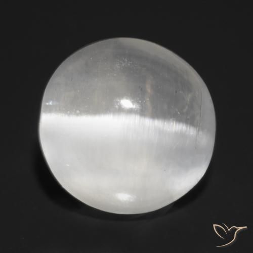 1.32ct Naturel Blanc translucide Sillimanite œil de chat, Tour, Transparent