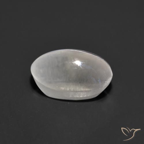 Sillimanite œil de chat Gris très clair naturelle ovale, 1.27 ct, Transparent