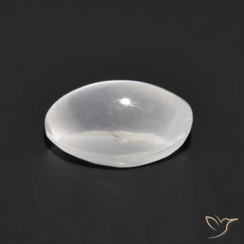 Sillimanite œil de chat Gris très clair naturelle ovale, 0.94 ct, Transparent