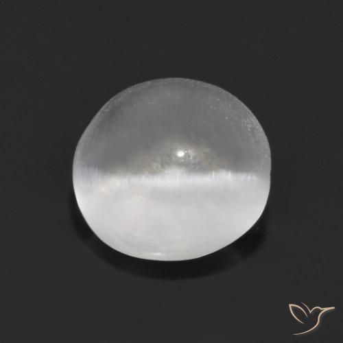 Sillimanite œil de chat Blanc naturelle Tour, 1.44 ct, Transparent