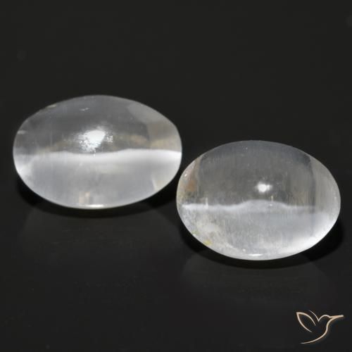 2.71ctw Naturel Gris très clair Sillimanite œil de chat, ovale, Transparent