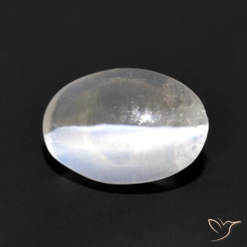 Sillimanite œil de chat Gris très clair naturelle ovale, 1.24 ct, Transparent